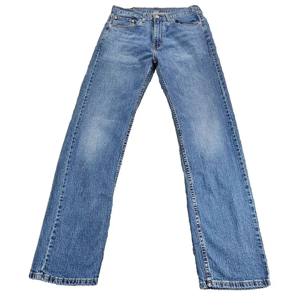 Levi's Jeans Mens Size 34x34 Medium Wash 505 Regular Fit Straight Blue Denim